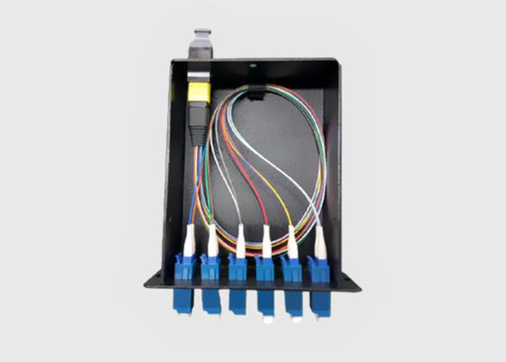 La fibre 12 a préinstallé 6 la cassette duplex de câble d'évasion de fibre des adaptateurs MTP/MPO de LC