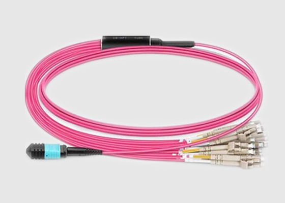 Femelle de MPO câble optique unimodal masculin de fibre de MPO au 9/125 pour le réseau