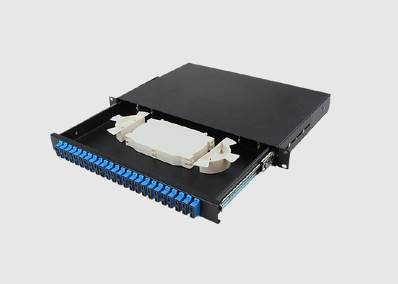 Adaptateur recto de Sc/PC de 19 de pouce 1U de support de bâti du tableau de connexions 24 millimètres de port