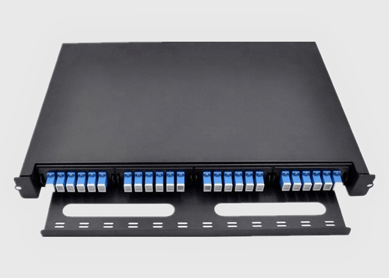 tableau de connexion des fibres de bâti de support de 1U HD avec le panneau de MPO/de cassette ou adaptateur de MTP